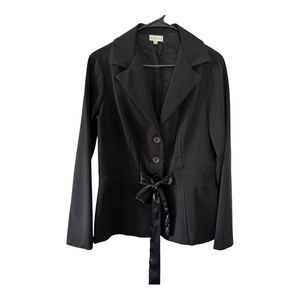 Charlotte Russe Black Blazer With satin Bow